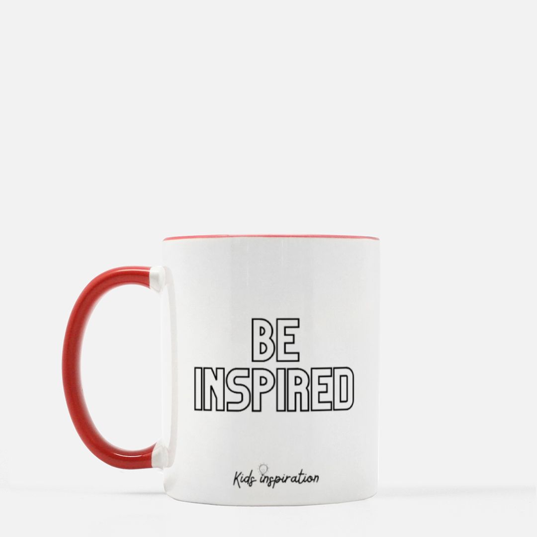 The back of the You Got This mug says Be Inspired to motivate kids